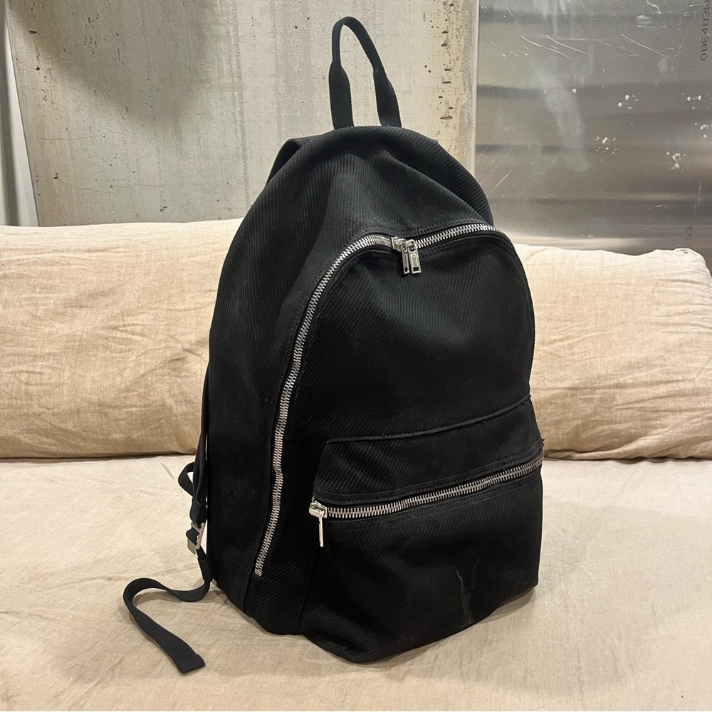 Rick Owens FW17 DRKSHDW Embroidered Logo Grossgrain Backpack